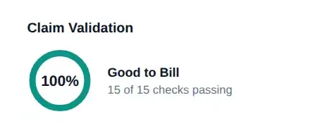 Claim validation status